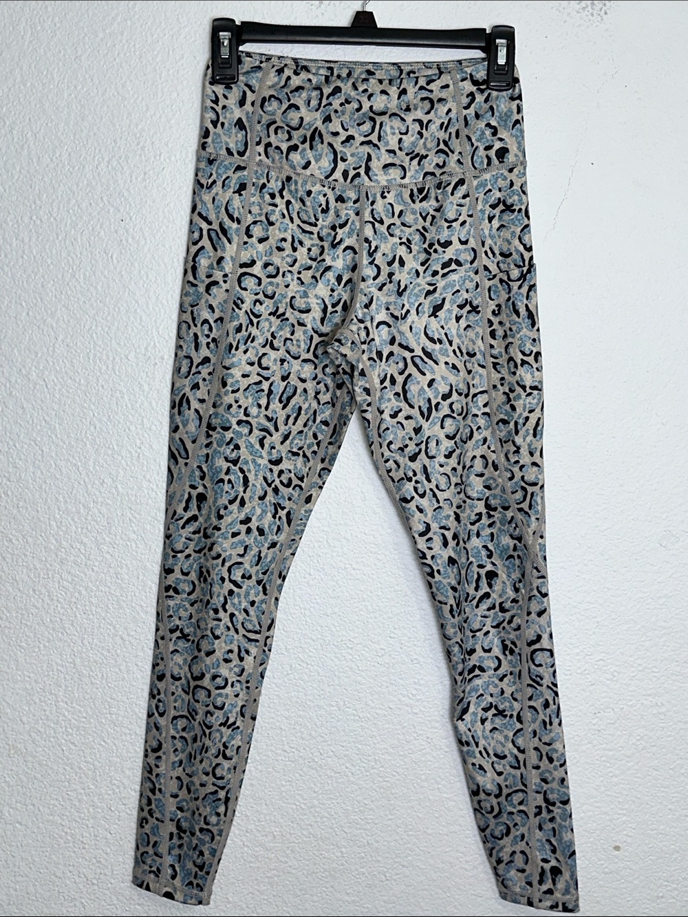 Promover‎ Leopard Leggings High Waist Pockets Ankle Workout Womens Small